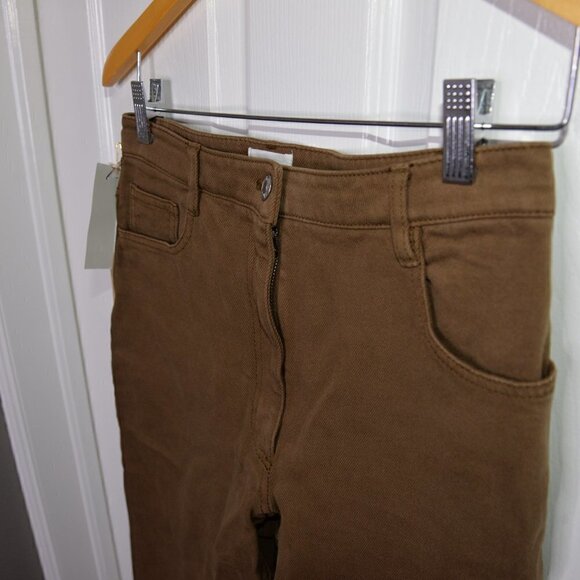 NWT Aritzia Wilfred Twostep Flare Pants Brown Sz 4 - Picture 4 of 6
